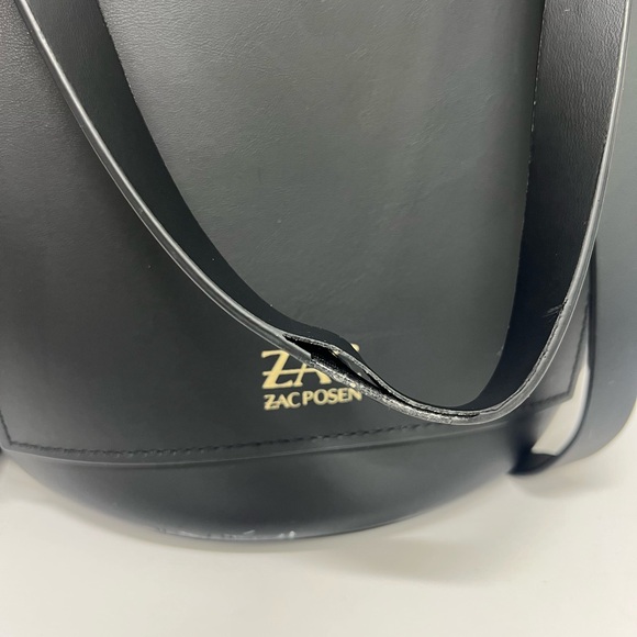 ZAC Zac Posen Black Tote with Gold Logo - Picture 4 of 5